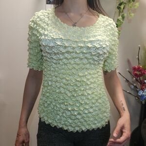 Textured Green Blouse